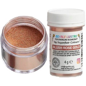 Прахообразен оцветител Sugarflair Наситено розово злато/ Blush Rose Gold, 4 г